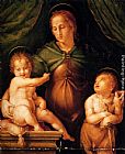 Baptist Canvas Paintings - The Madonna and Child with the infant Saint John the Baptist